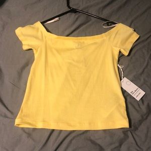 Yellow crop top